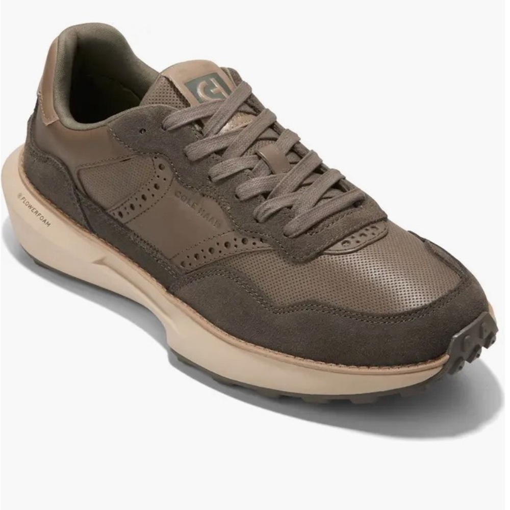 Cole Haan Brown Sneakers with Suede Upper and Thick Sole